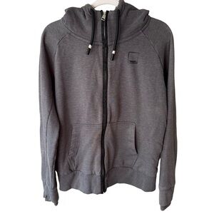 Bench Dark Gray Zip-Up SweatShirt Hoodie Size L Athleisure Streetwear Casual